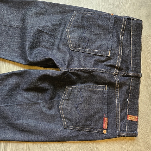 7 for All Mankind Dark Wash Straight Leg Jeans - Size 27 - Picture 8 of 8